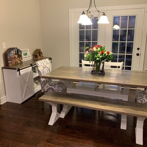Rustic Farmhouse Dining Table Dining Room Set Dining room | Etsy