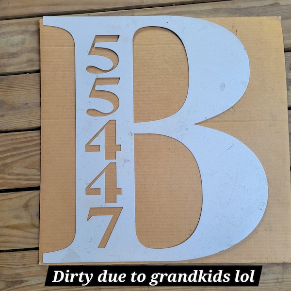 Metal Letter Address Sign, Initial Address Metal Sign - Etsy