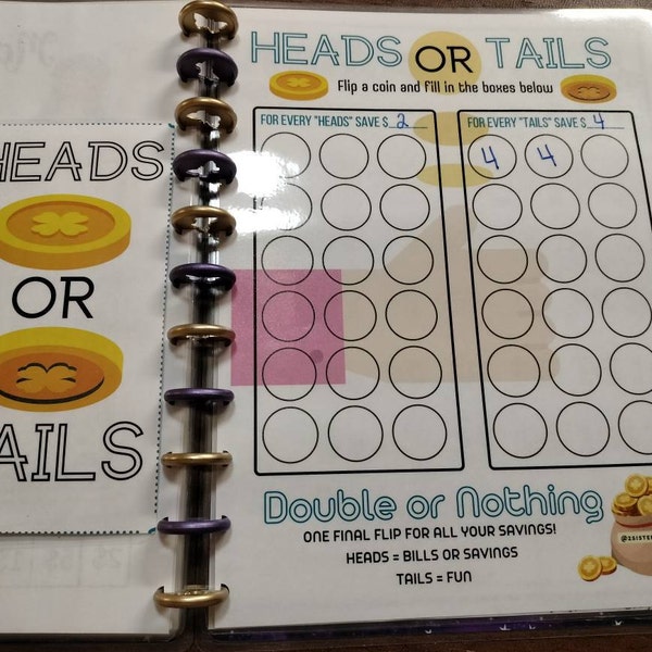HEADS or TAILS Coin Savings Tracker | Mini Game Play &amp; SAVE | Cash ...
