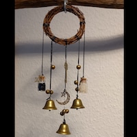 Hexenglocke Mit Hanfseil – Handgefertigter Windspiel-schutz Für Tür, Fenster & Garten – Stil B