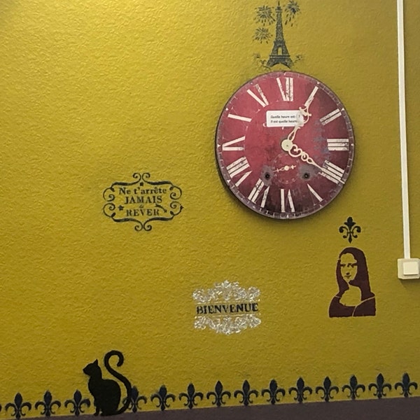 Reusable PVC Adhesive Stencil 28 X 20 Cm Santa Claus, Christmas Sleigh