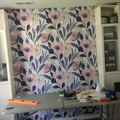 Removable Peel 'n Stick Wallpaper, Self-adhesive Wall Mural, Watercolor ...