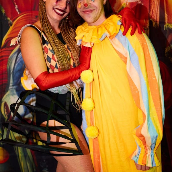 Men's Clown Costume Adult Evil Circus Cosplay Scary Men Bloody Killer