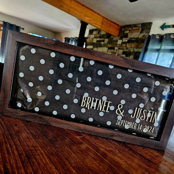 Wedding Shadow Box With Names and Date Wedding Gift Customized - Etsy