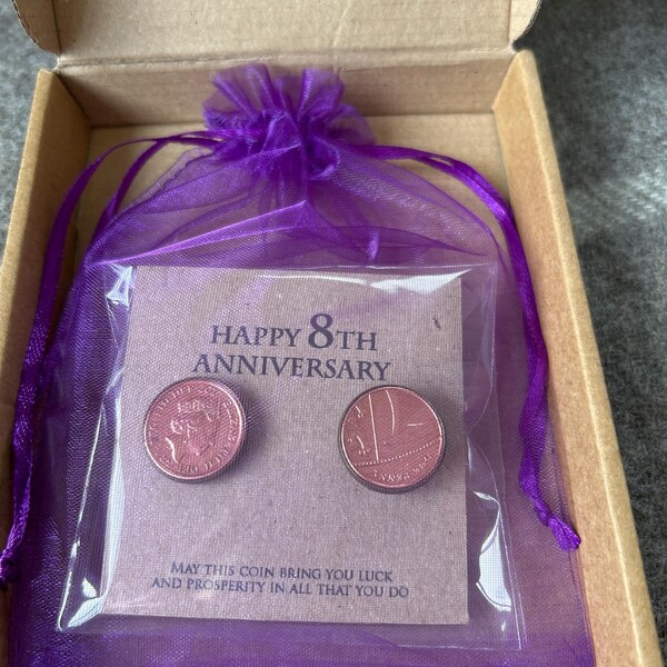 Fancy ciondolo 1965 Lucky Sixpence 52 ND Birthday Plus una catena