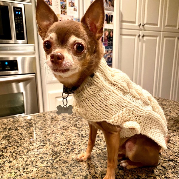 XXS Dog Sweater, XXS Dog Coat, XXS Dog Clothes, Tiny Dog Sweater