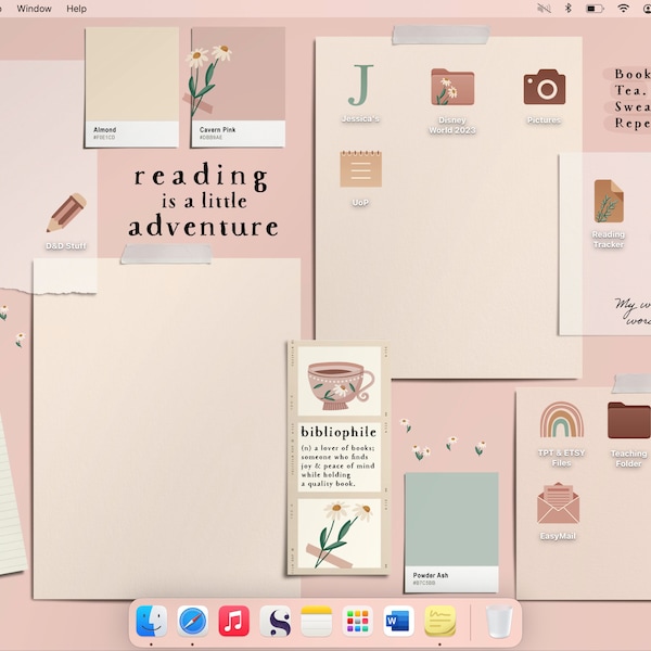 Computer App Icons for Book Lovers Desktop Organizer Wallpaper MacBook ...