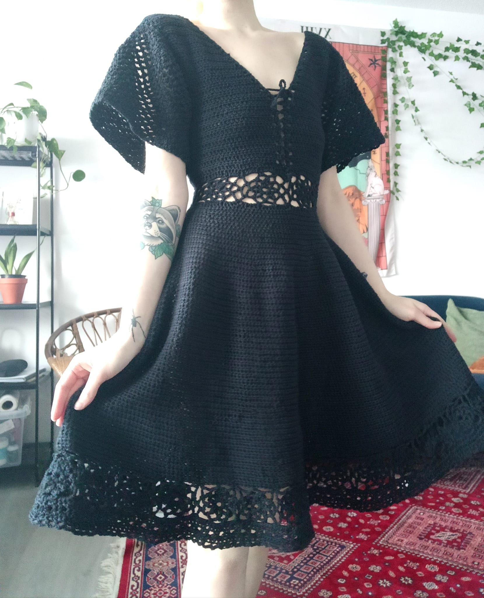 Customer-made Dimension crochet dress by Katariina M.