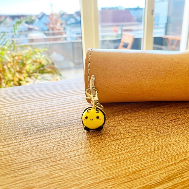 Bee Charm, Polymer Clay Charms, Bee Keychain, Bee Keyring Bee Charm, Polymer Clay Charms, Bee Keychain, Bee Keyring