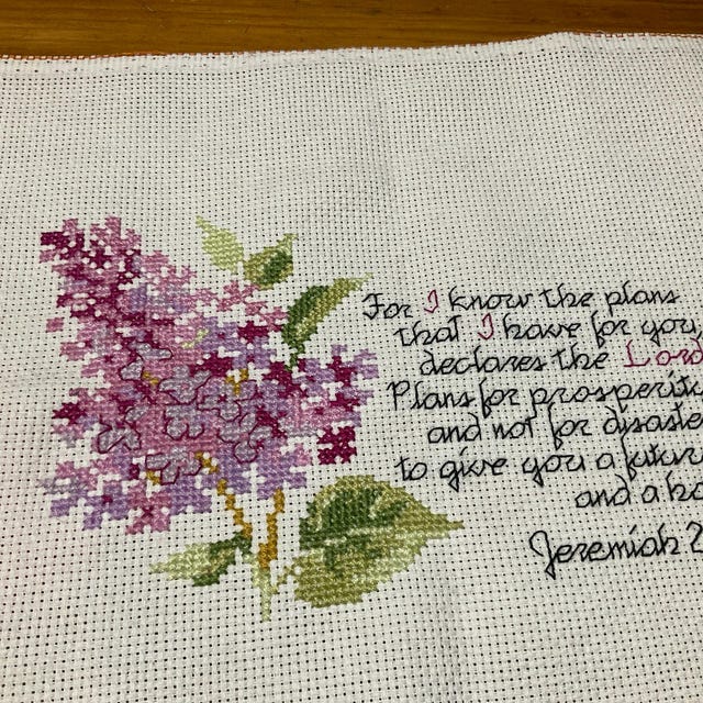 Lilac Cross Stitch Pattern, Floral Cross Stitch, Flowers Hand
