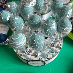 Black, Silver & Ivory Cake Pops | Wedding Cake Pops | Birthday Gift Cake Pops