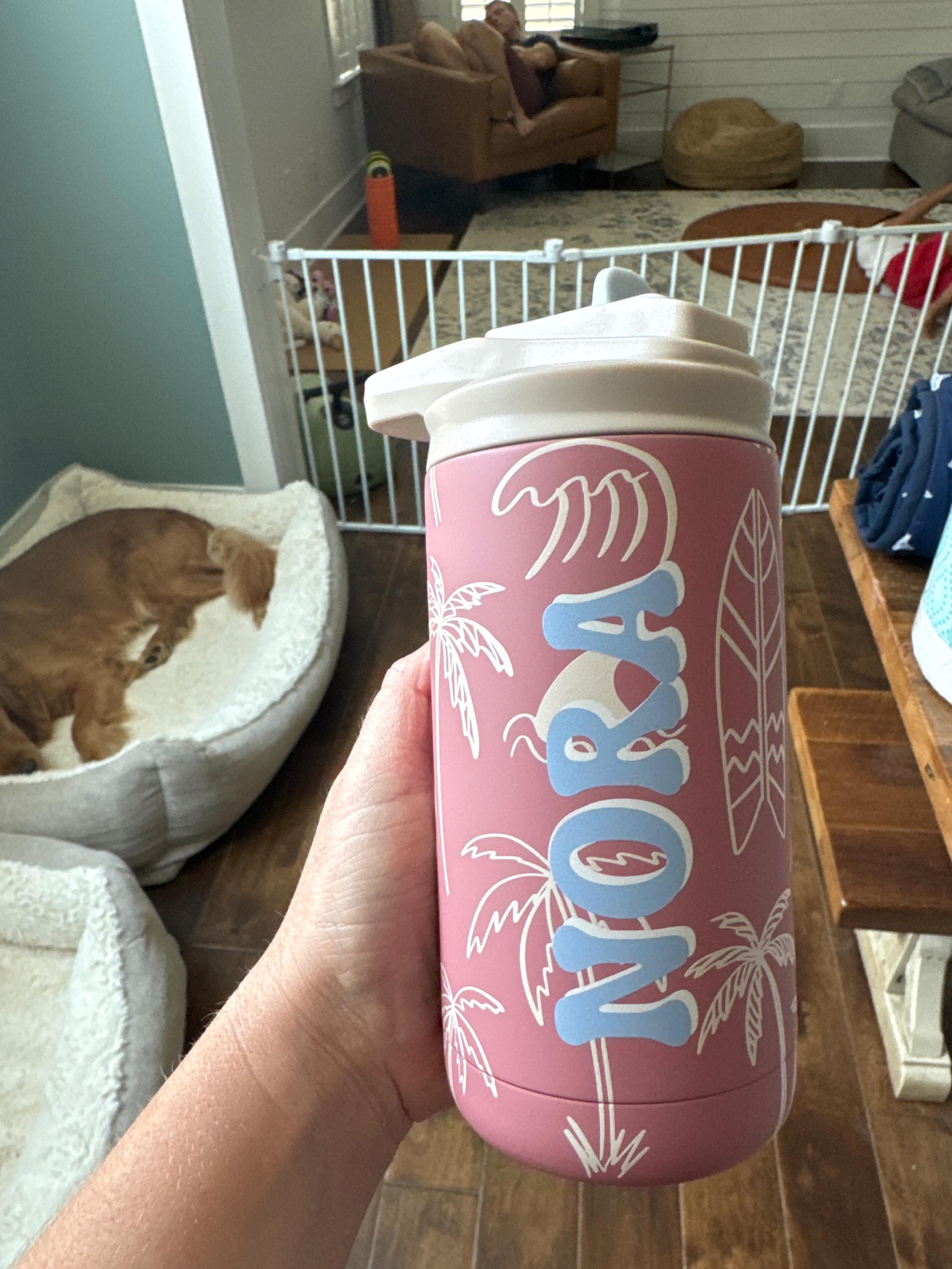 Personalized Name Water Bottle for Kids, Custom Name Stainless Steel Boy Sport Bottle, Customized Girl Insulated Tumbler, Toddler Water Cup