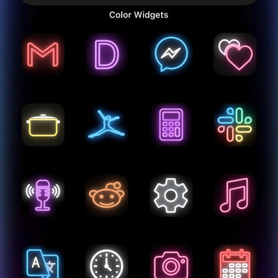 500 Ios Underground Neon App Icon Covers for iPhone Home Screen Icons ...