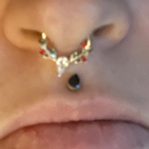 Opal Top Labret Internal Thread Lip Ring – 16g, 316L Surgical Steel, 3mm Opal, 6-12mm Bar (Choose Size)