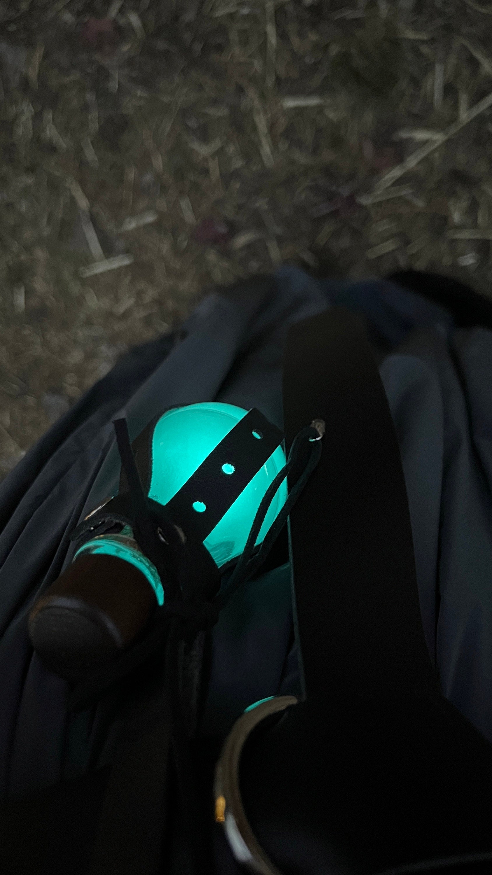 Glowing Light Elixir in Small Potion Bottle with Leather Holster, USB Rechargeable