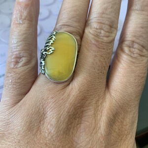 White Baltic Amber Drop Pendant Natural Amber and Sterling | Etsy