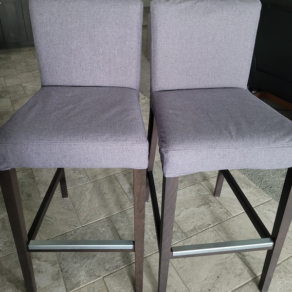 HENRIKSDAL Bar Stool Chair Cover Slipcover Hand Made With Multiple Color and Fabric Options ...