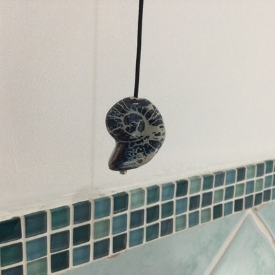 Light Pull Bathroom Light Pull Cord With Large Seashell Ceramic Bead ...