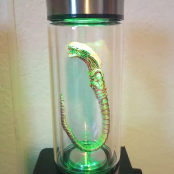 USA Alien in a Test Tube Embryo Glass Jar Prop Led Light Red Green Blue ...