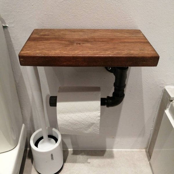Wall Mounted Bathroom Set | Industrial Raw Steel Pipe Style