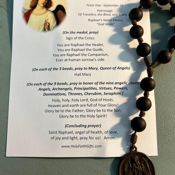 Wearable Rustic Rosary, Rosary Necklace, Small