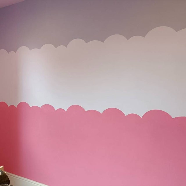 Stencil Nuvole Riutilizzabili Per Pareti - Decorazione Cameretta Bambini