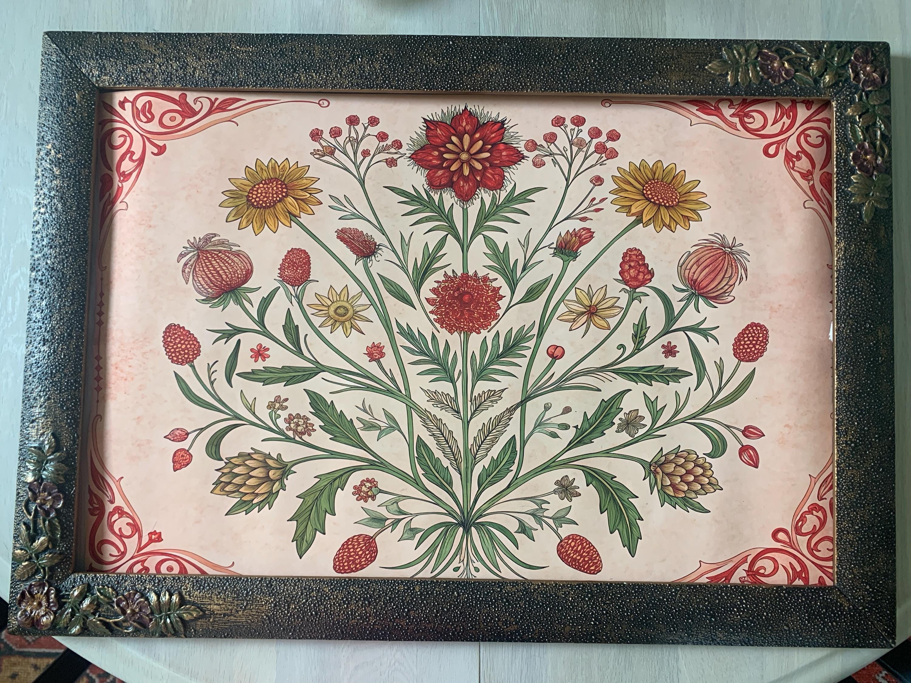 Customer photo — Vintage Botanical Print – Victorian Floral Painting