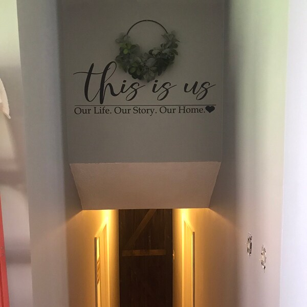This is Us Wall With Heart Decal / Family Room Decal / Photo Decal ...