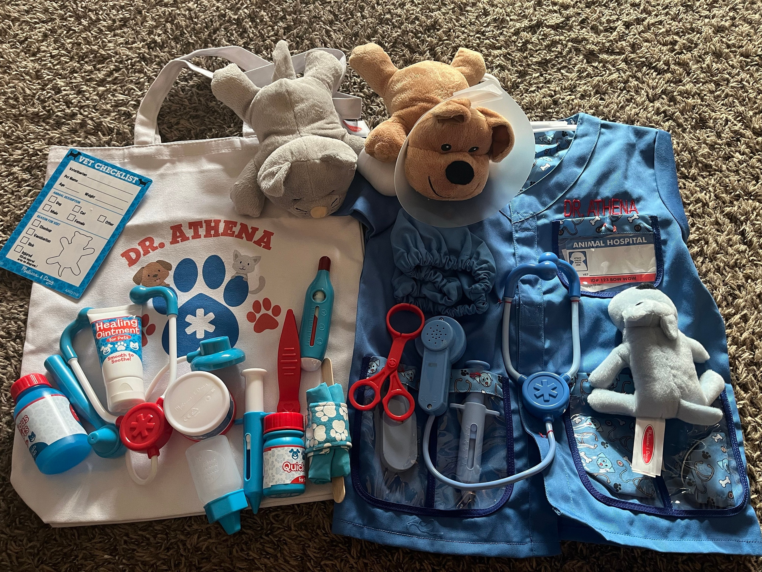 Personalized Melissa & Doug® Veterinarian Dress Up Set - Kids Pretend Play - Vet Pretend Play - Ages 3-6