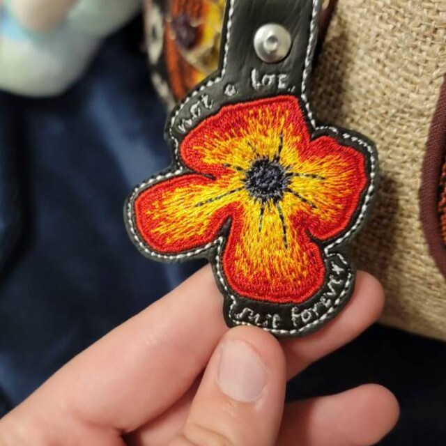Not a Lot, Just Forever Embroidered Key Tag (adrianne Lenker) - Etsy