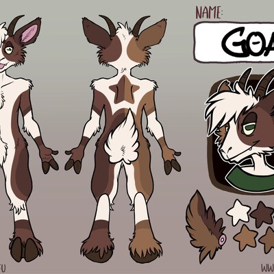 Goat Boy Base Reference Sheet Anthro Furry Art / Instant Download - Etsy