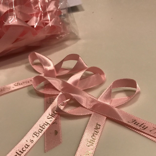 25 Personalized Ribbons Custom Bridal Shower Favor Party Favors Wedding  Bridesmaid Memorial Ribbons Funeral Baby Shower Invitations Mis XV años