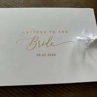 Letters to the Bride A4 Scrapbook Album Real Foil Ribbon Tie Copper ...