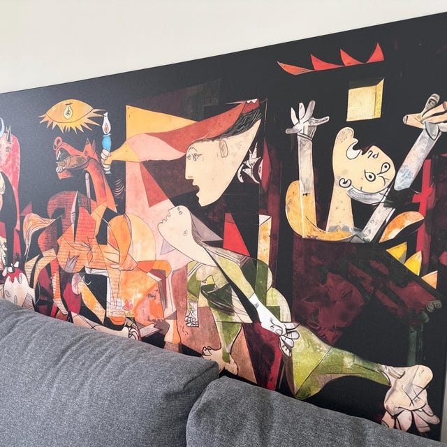 Colored Guernica by Pablo Picasso | Stretched Canvas | 300 PPI