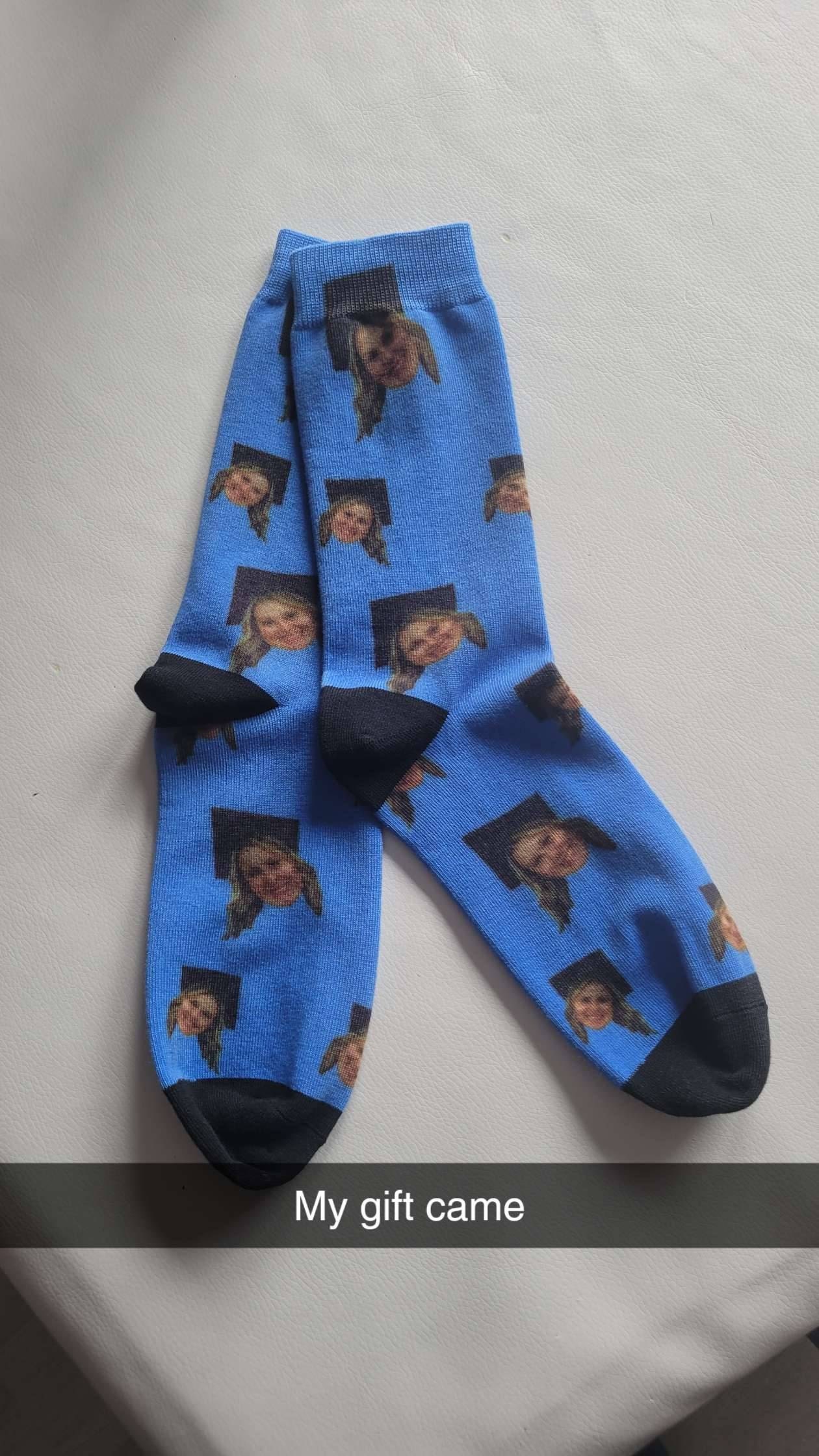 Custom Face Socks with Picture, Personalized Smiley Photo Socks, Funny Socks with face,Funny Sock gag Gifts for Men Women, Christmas Gifts