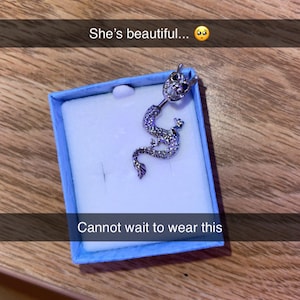 Dragon Belly Ring/ Dragon Navel Ring/ Surgical Steel Navel Ring/ Body Jewelry/ Dragon Belly Piercing/ Belly Piercing/ Dragon Ring