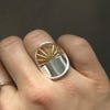 Dual Tone Sun Rings | Rising Sun Ring | Sunburst Ring | Statement Spike ...