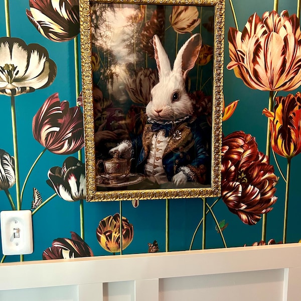 Alice in Wonderland Tea Party Wall Decor, White Rabbit Victorian ...