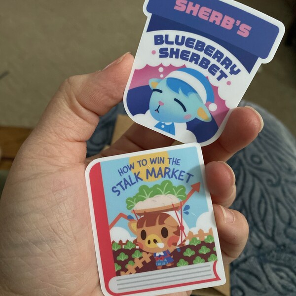 Animal Crossing Vinyl Sticker Blathers Museum Ticket, Audie Record