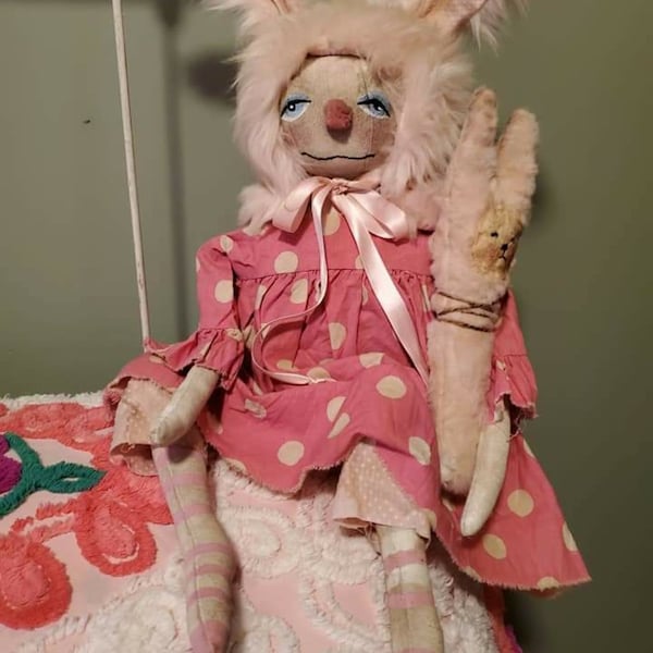 Rabbit Epattern-primitive Bunny Cloth Doll Craft Digital Download ...