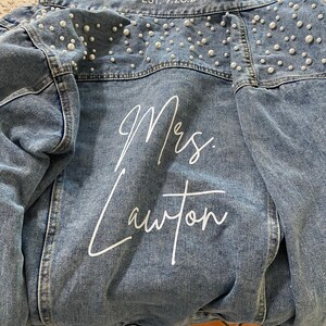 Bride Jean Jacket With Pearls Pearl Jean Jacket Bride Jean - Etsy