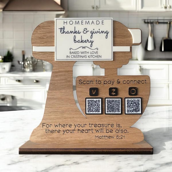 SVG Three QR Code Business Sign Mixer Cut File, Digital Download ...
