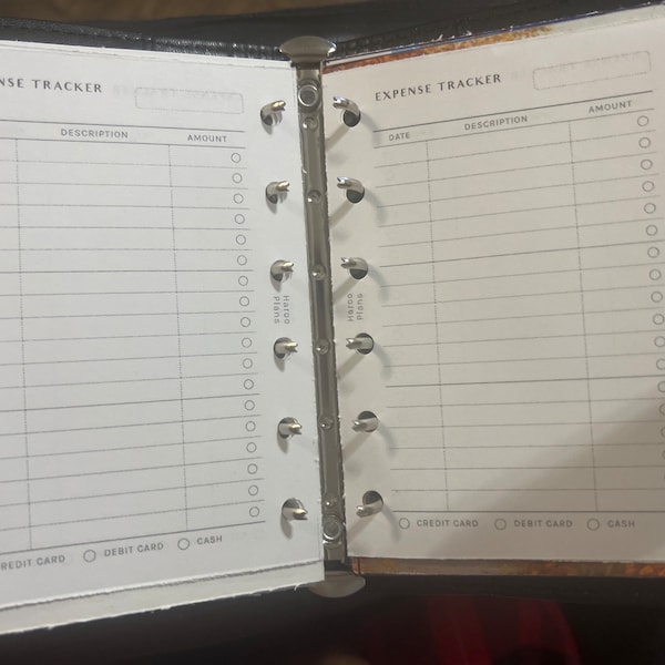 Expense Tracker | Pocket Ring Printable Planner Inserts | Spending Log ...