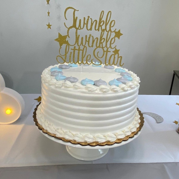 Twinkle Twinkle Little Star Cake Topper / Gender Reveal Cake Topper ...
