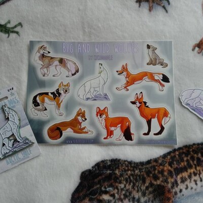 Big and Wild Dogs: Wolves Vinyl Wolf Sticker Sheet 5x7 - Etsy