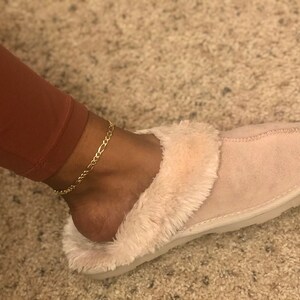 Hot 10 Inch Gold Ankle Bracelet Outlet 14K Solid Gold Figaro Anklet 10 Inch 2.6mm Thick Real Gold