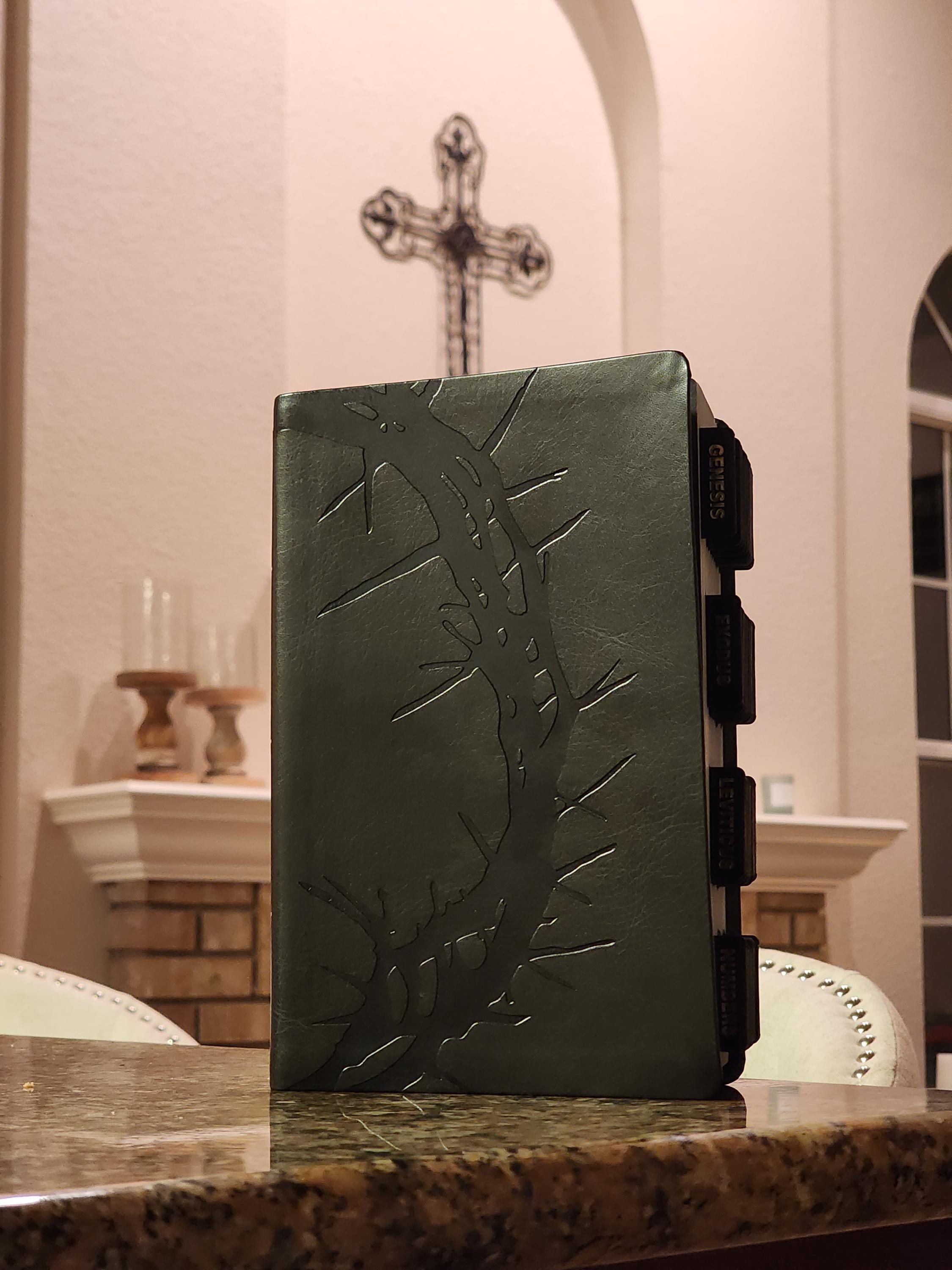 Custom Black KJV Tabbed BIBLE with Tabs Christian Gift for Him Dad Her Men Women Communion Baptism Catholic Confirmation Wedding Birthday