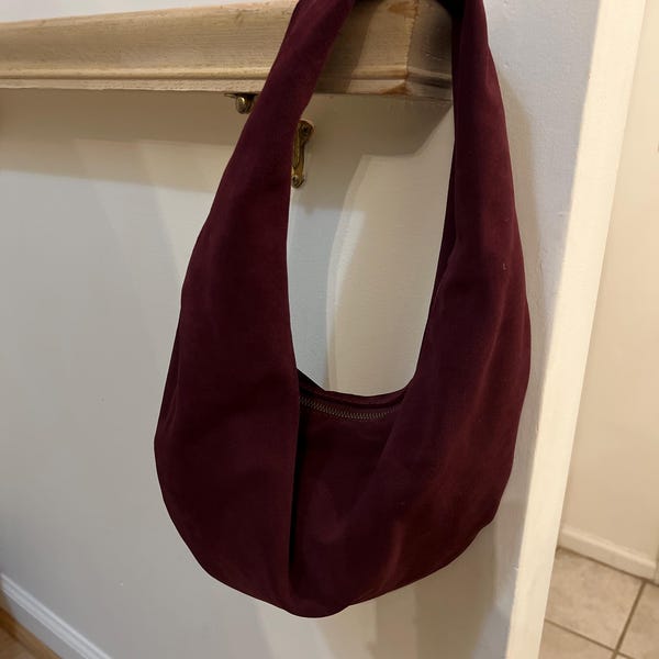 Suede Hobo Bag For Women – Hand-Woven Tote Shoulder Bag – Casual Spacious Purse - View #4
