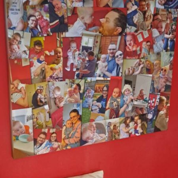 Mixed Shape Random Photo Collage. Whole Area of Canvas Packed With Your ...