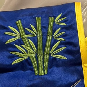 竹刺繍デザイン、フィルステッチ、熱帯竹、竹の枝、機械刺繍デザイン